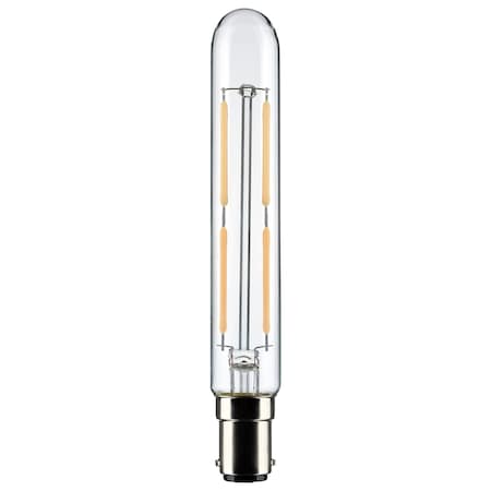 Satco 4-Watt T6.5 LED - Clear - Bayonet Double Contact Base - 3000K - 400 Lumens - 120 Volts S21861